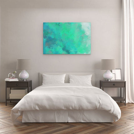 Canvas schilderij slaapkamer Abstracte Kunsten - Licht Groen Structuur