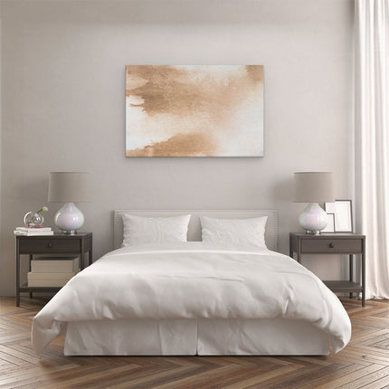 Canvas schilderij slaapkamer Abstracte Kunst - Beige