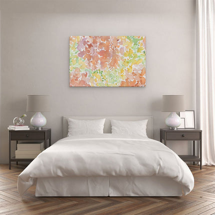 Canvas schilderij slaapkamer Abstracte Kunst - Penceelstrepen in Structuur