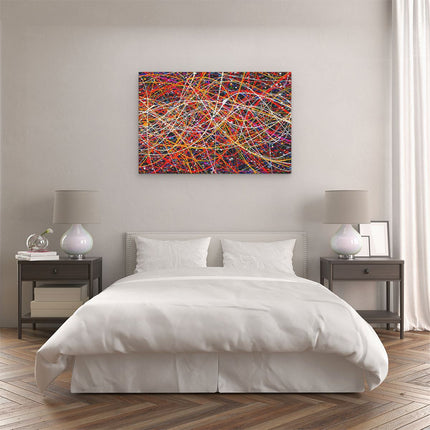 Canvas schilderij slaapkamer Abstracte Kunst - Hand Getekend