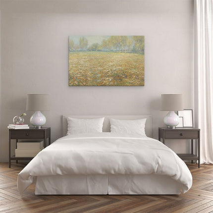 Canvas schilderij slaapkamer Bloeiende Weide - Egbert Rubertus Derk Schaap