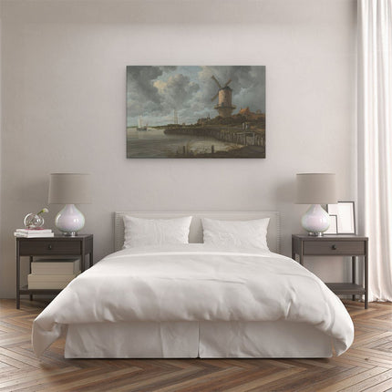 Canvas schilderij slaapkamer De Molen bij Wijk bij Duurstede - Jacob van Ruisdael