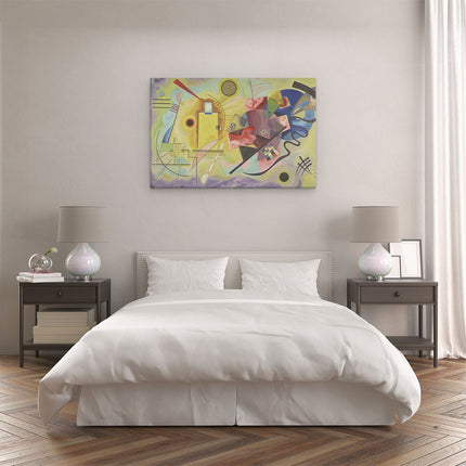 Canvas schilderij slaapkamer Geel, Rood, Blauw - Wassily Kandinksy