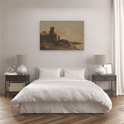 Canvas schilderij slaapkamer Landschap - Claude de Jongh