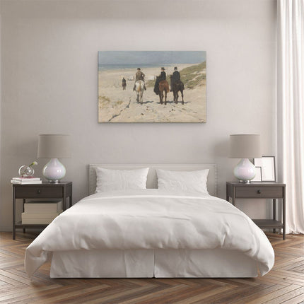 Canvas schilderij slaapkamer Morgenrit Langs het Strand - Anton Mauve