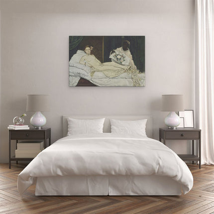 Canvas schilderij slaapkamer Olympia - Édouard Manet