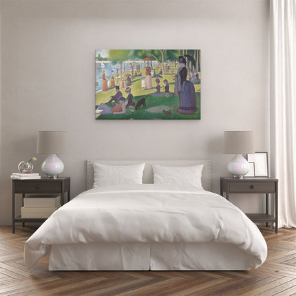 Canvas schilderij slaapkamer Zondagmiddag op het La-Grande-Jatte-Eiland - Georges Seurat