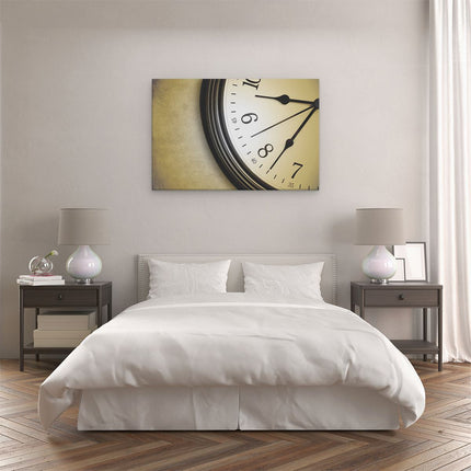 Canvas schilderij slaapkamer Vintage Klok