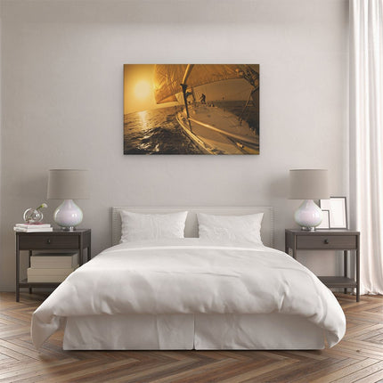 Canvas schilderij slaapkamer Zeilboot - Zeilen
