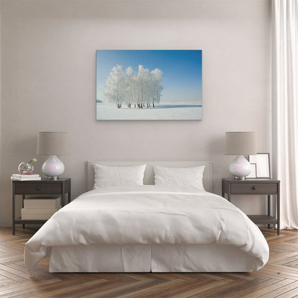 Canvas schilderij slaapkamer Winter Landschap van Bomen