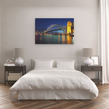 Canvas schilderij slaapkamer Brug Sydney