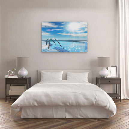 Canvas schilderij slaapkamer Zwembad