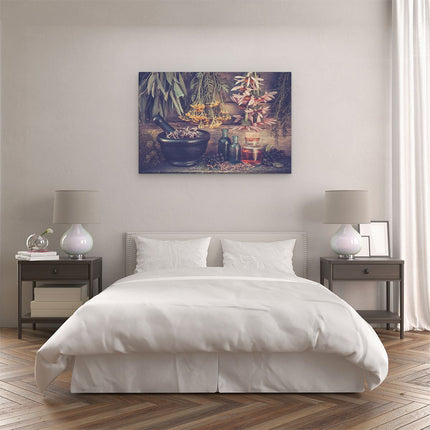 Canvas schilderij slaapkamer Silleven van de Wijnoogst