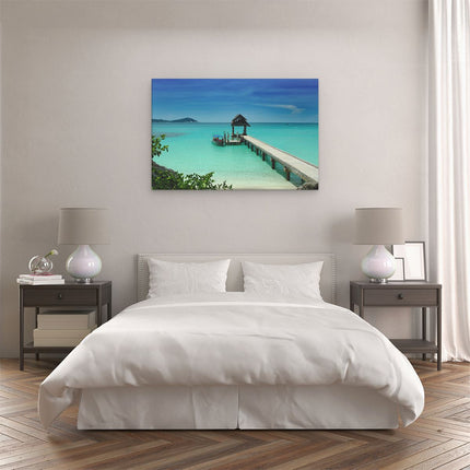 Canvas schilderij slaapkamer Strand Pier in Maleisië