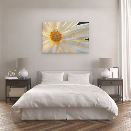 Canvas schilderij slaapkamer Close-Up van een Witte Bloem