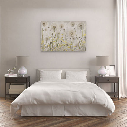 Canvas schilderij slaapkamer Paardebloem