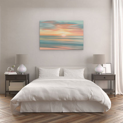 Canvas schilderij slaapkamer Zonsondergang boven de Oceaan