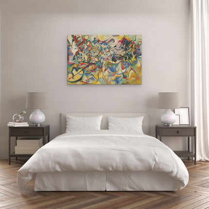 Canvas schilderij slaapkamer Kleurrijk Kunstwerk met veel Verschillende Kleuren