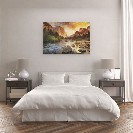 Canvas schilderij slaapkamer Yosemite Nationaal Park