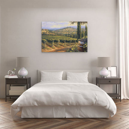 Canvas schilderij slaapkamer Kunstwerk van een Wijngaard