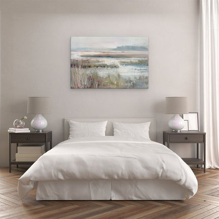 Canvas schilderij slaapkamer Kunstwerk van Riet en Water