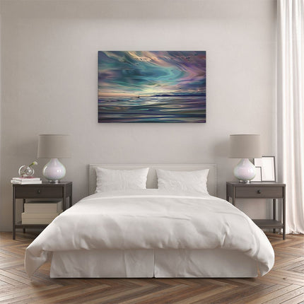 Canvas schilderij slaapkamer Kunstwerk van een Walvis in de Oceaan