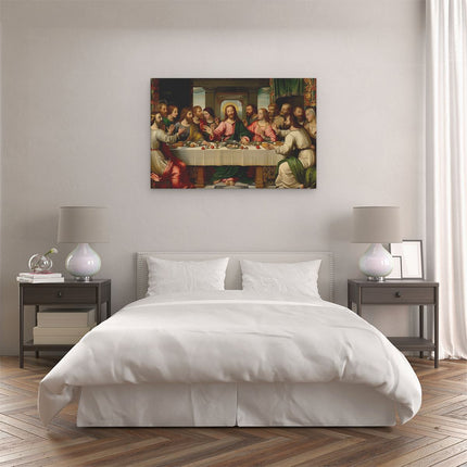 Canvas schilderij slaapkamer Het Laatste Avondmaal van Jezus