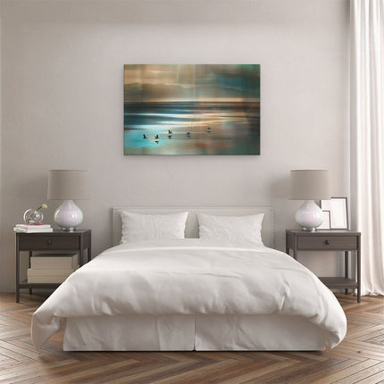 Canvas schilderij slaapkamer De Vogels Vliegen over het Water