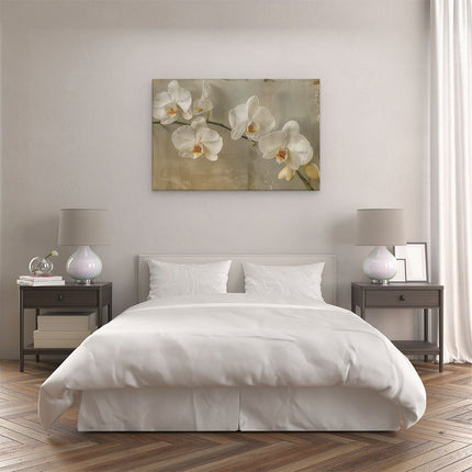 Canvas schilderij slaapkamer Witte Orchideeën op een Tak