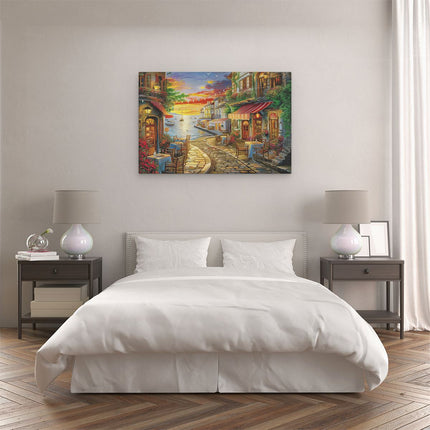 Canvas schilderij slaapkamer Kunstwerk van een Straatbeeld
