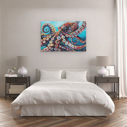Canvas schilderij slaapkamer Kleurrijke Octopus