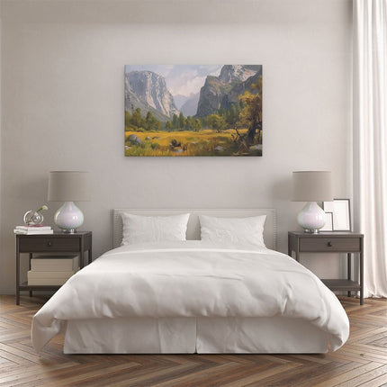 Canvas schilderij slaapkamer Kunstwerk van Yosemitevallei