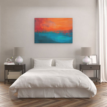 Canvas schilderij slaapkamer Abstract Kunstwerk van een Zonsondergang