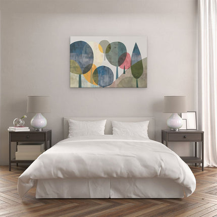 Canvas schilderij slaapkamer Abstract Kunstwerk van Bomen