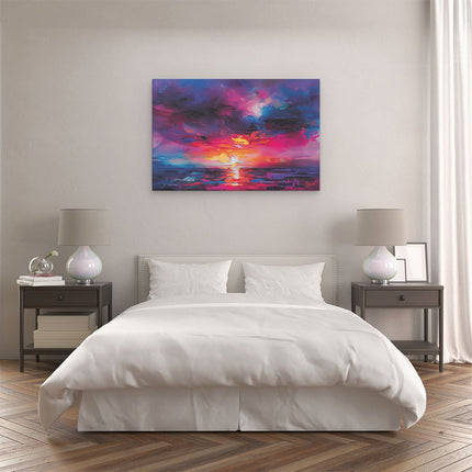 Canvas schilderij slaapkamer Abstract Kunstwerk van een Zonsondergang