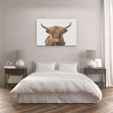 Canvas schilderij slaapkamer Longhorn