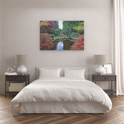 Canvas schilderij slaapkamer Japanse Tuin