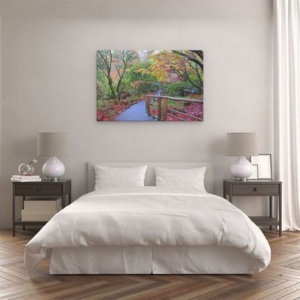 Canvas schilderij slaapkamer Pad Tuinzicht