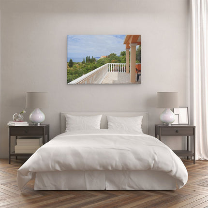 Canvas schilderij slaapkamer Terras in Toscane