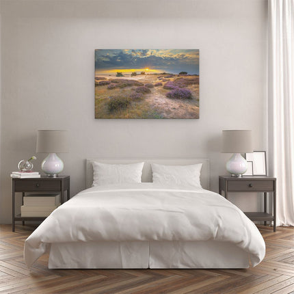 Canvas schilderij slaapkamer Heide