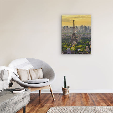 Canvas Schilderij Kamer Skyline Van Parijs Met De Eiffeltoren