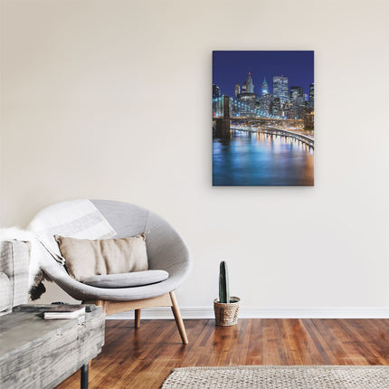 Canvas Schilderij Kamer Skyline New York In Het Centrum