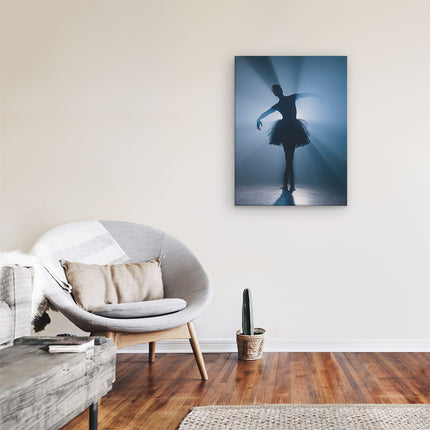 Canvas Schilderij Kamer Ballerina Silhouet - Ballet