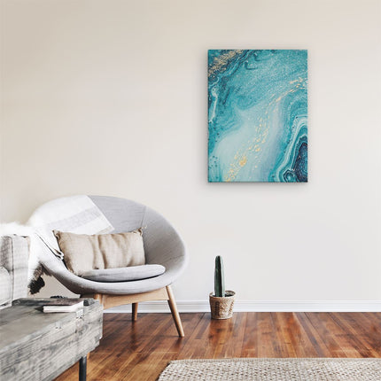 Canvas Schilderij Kamer Abstracte Kunst Blauwe Oceaan