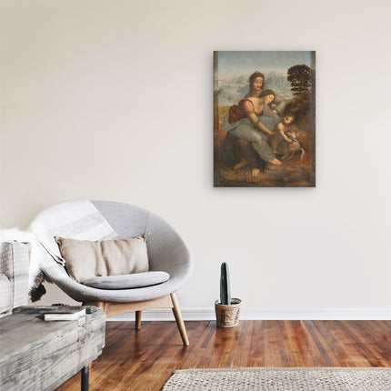 Canvas Schilderij Kamer Maria met Kind en Sint-Anna - Leonardo da Vinci