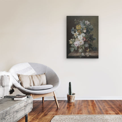 Canvas Schilderij Kamer Stilleven met Bloemen - Eelke Jelles Eelkema