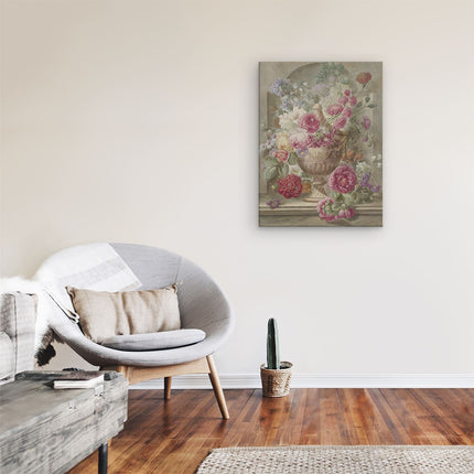 Canvas Schilderij Kamer Vaas met Bloemen - Pieter van Loo