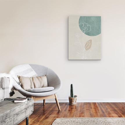 Canvas Schilderij Kamer Bloem op Abstracte Kunst