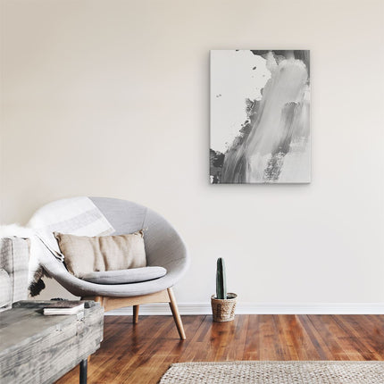 Canvas Schilderij Kamer Grijze Lijnen Kunst - Abstract