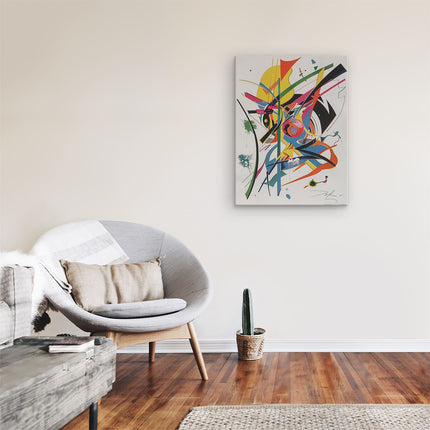 Canvas Schilderij Kamer Abstract Kunstwerk met veel Kleuren